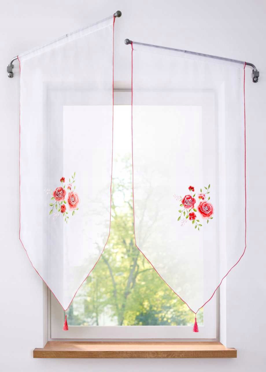 

B.p.c. panel kurtynowy z haftowaną różą 80x150