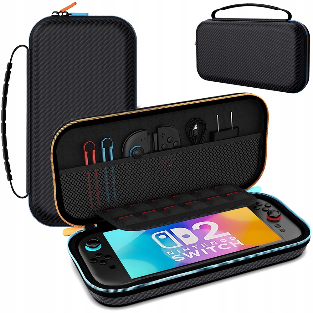 Etui Gaekol smukłe twarde z 12 miejscami na karty do Nintendo Switch 2