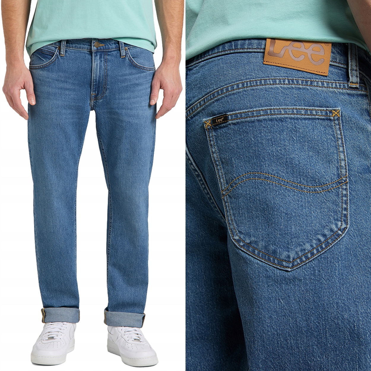 Lee Daren Light Used Alton Blue Džíny jednoduché džínové kalhoty W32 L32