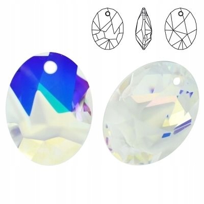 6911 MM 36 Swarovski Kaputt Oválné Crystal Ab