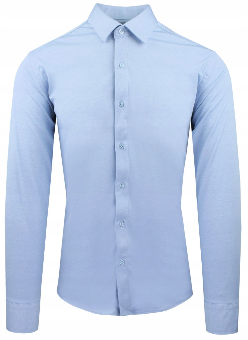 Košile z pletené tkaniny vypasovaný Střih Světle Modrá 44/176-182