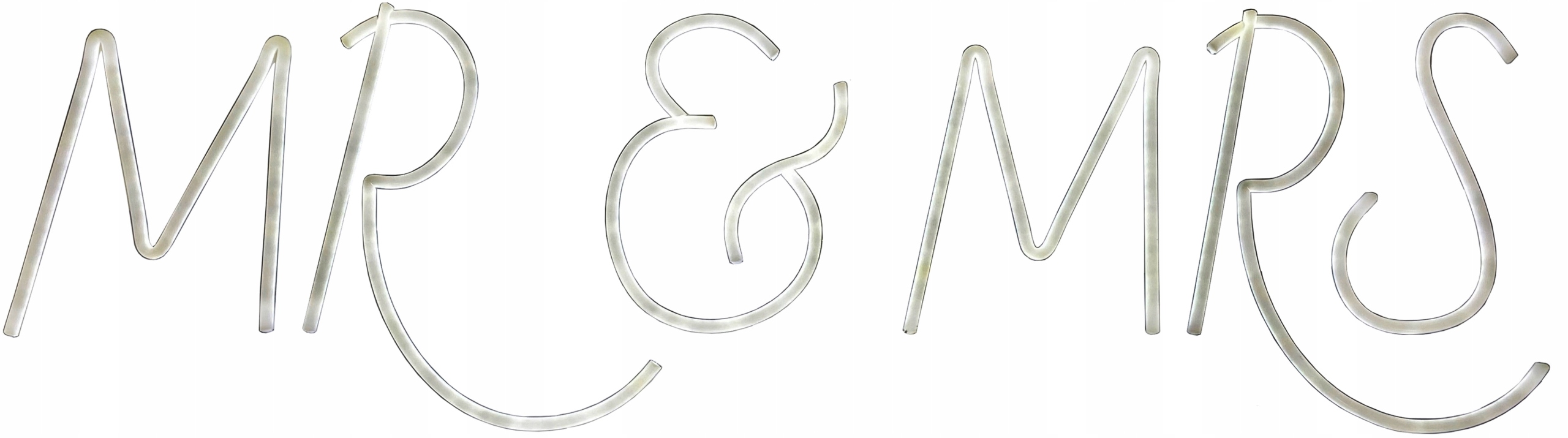 NAPIS LEDOWY LED MR&MRS podświetlany 120x33cm Marka inna