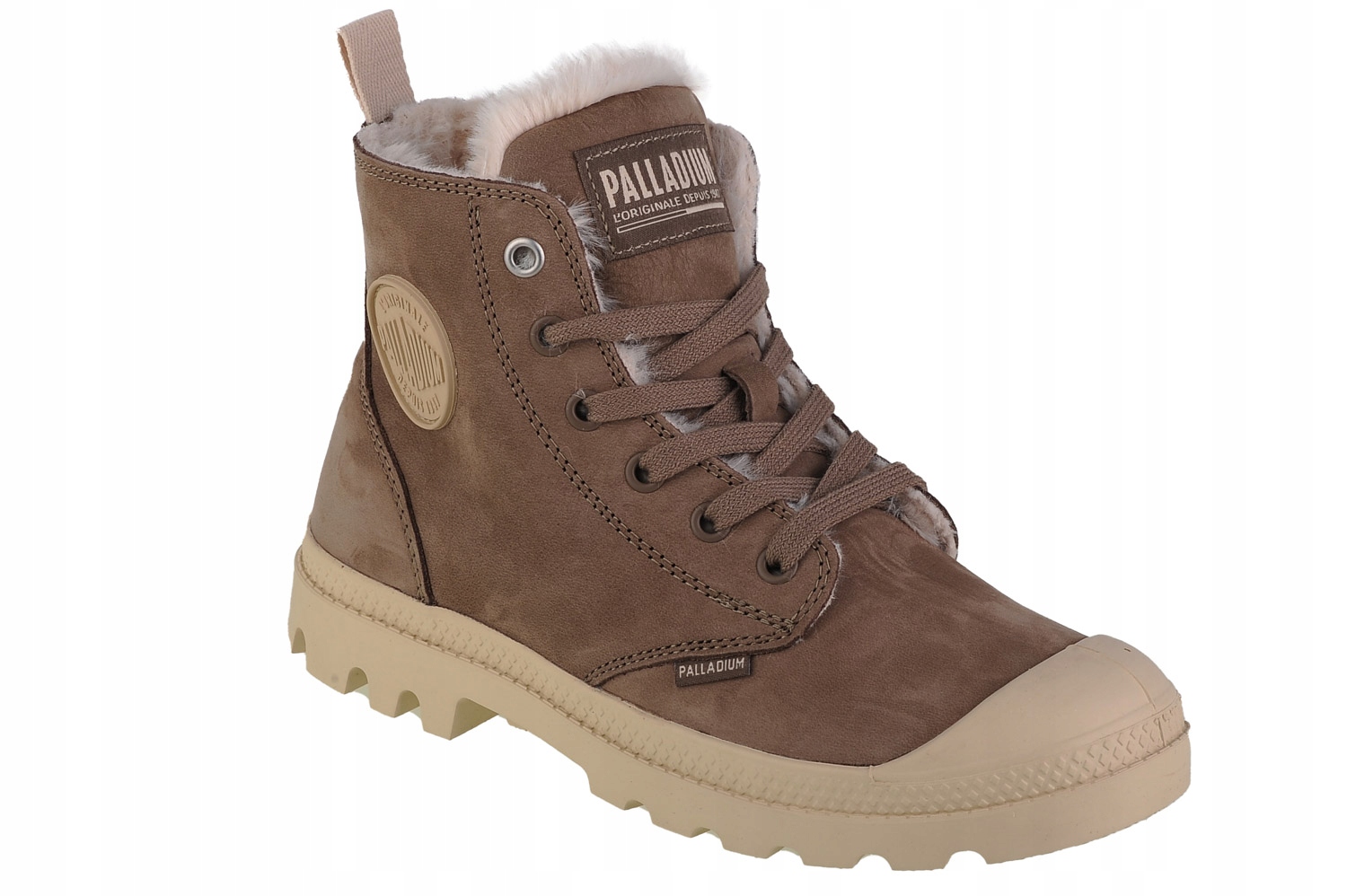 Palladium Pampa Hi Zip Wl [37] Dámské tenisky Nubuk Hnědá