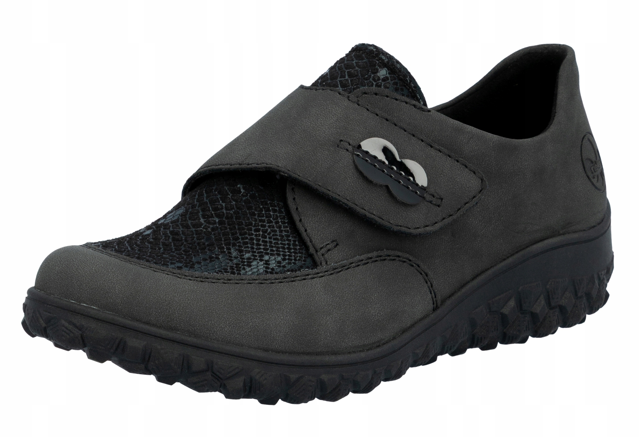 Rieker 59552-45 vel.40 šedé pohodlné dámské polobotky Na Suchý Zip Tuhost H