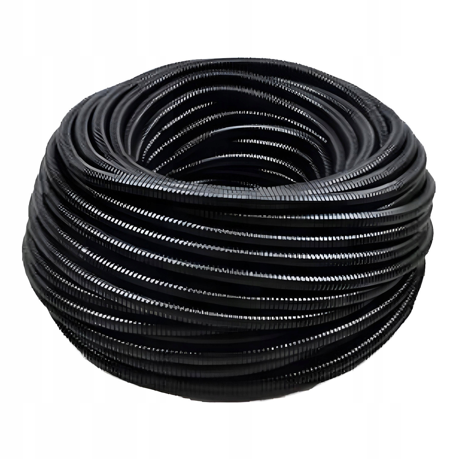 Rura Elastyczna Karbowana FI20-15,0mm Pcv Czarny 750N Z Pilotem OPK.100mb 1