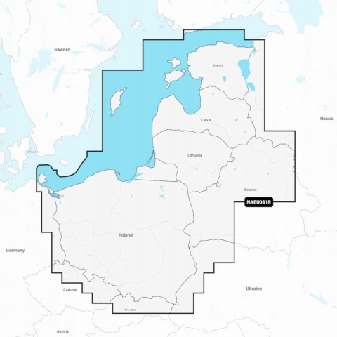 Mapa moře NAEU081R Navionics Baltic Sea, Východní pobřeží Marinero