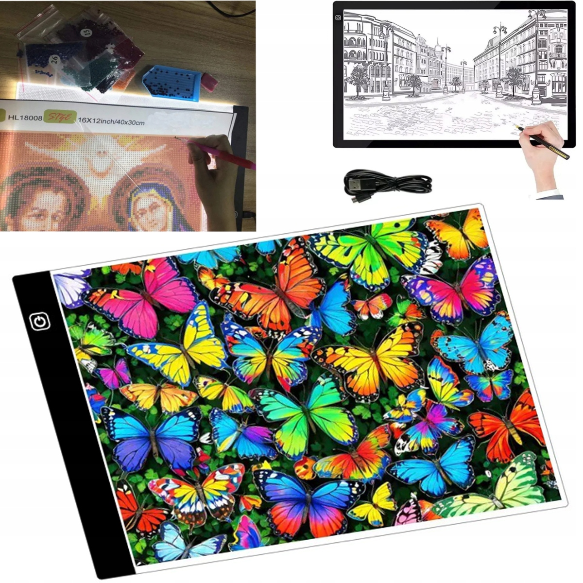 Rajztábla Led A4 Megvilágított Rajzolás Ajándék Grafikus Tablet