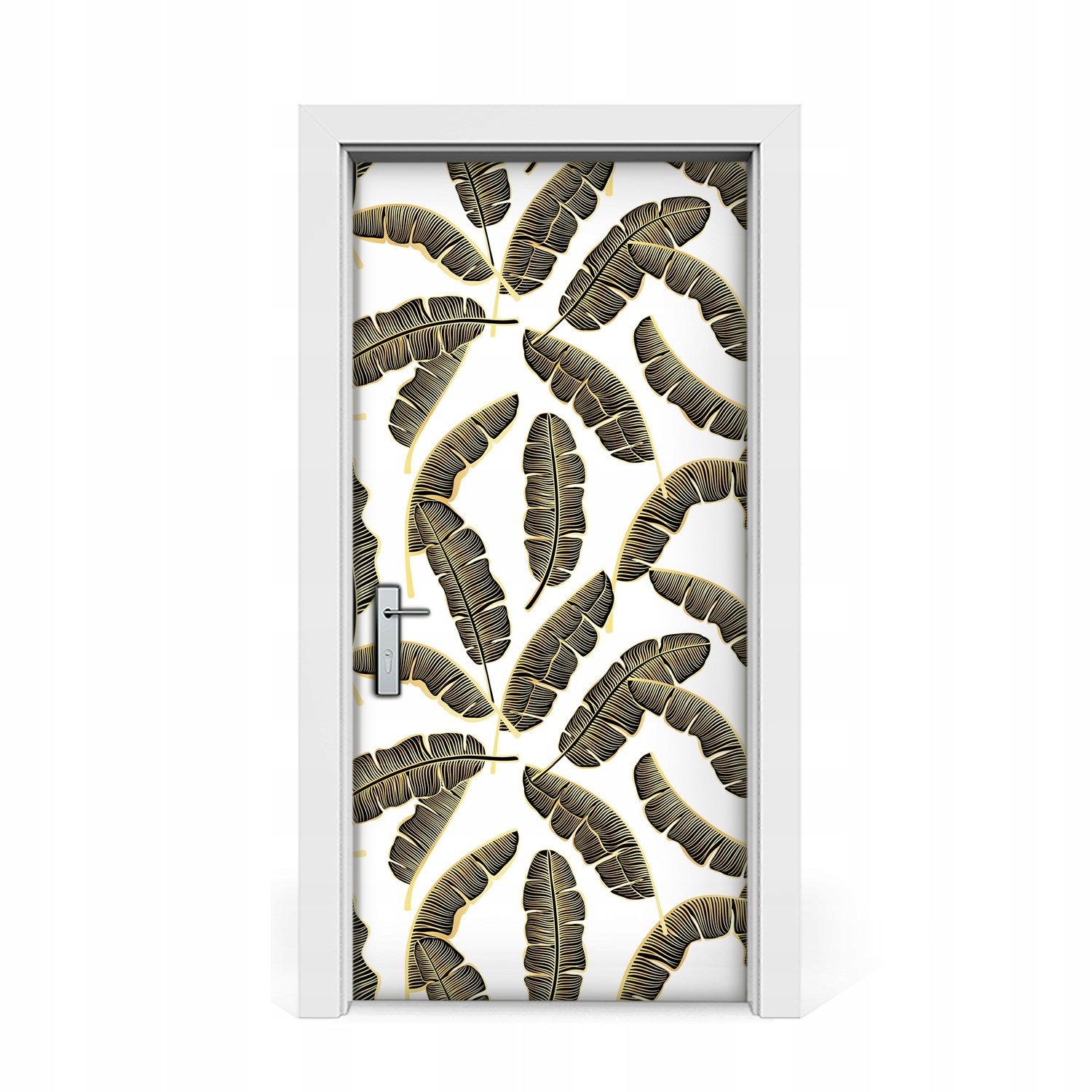 

Naklejka na drzwi okleina Złote liście 95x205