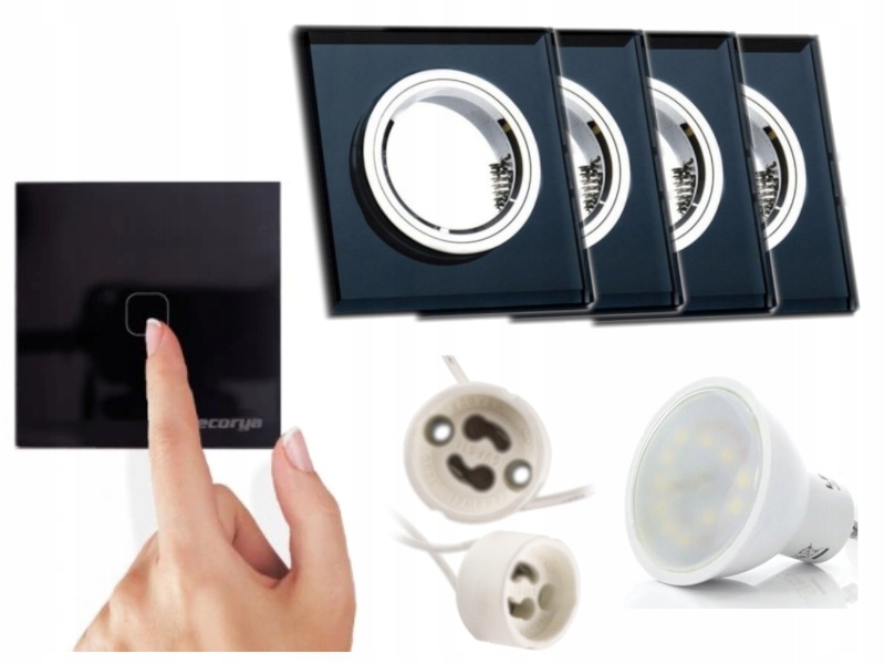 Sada svítidel Halogen Led 4x spínač žárovky