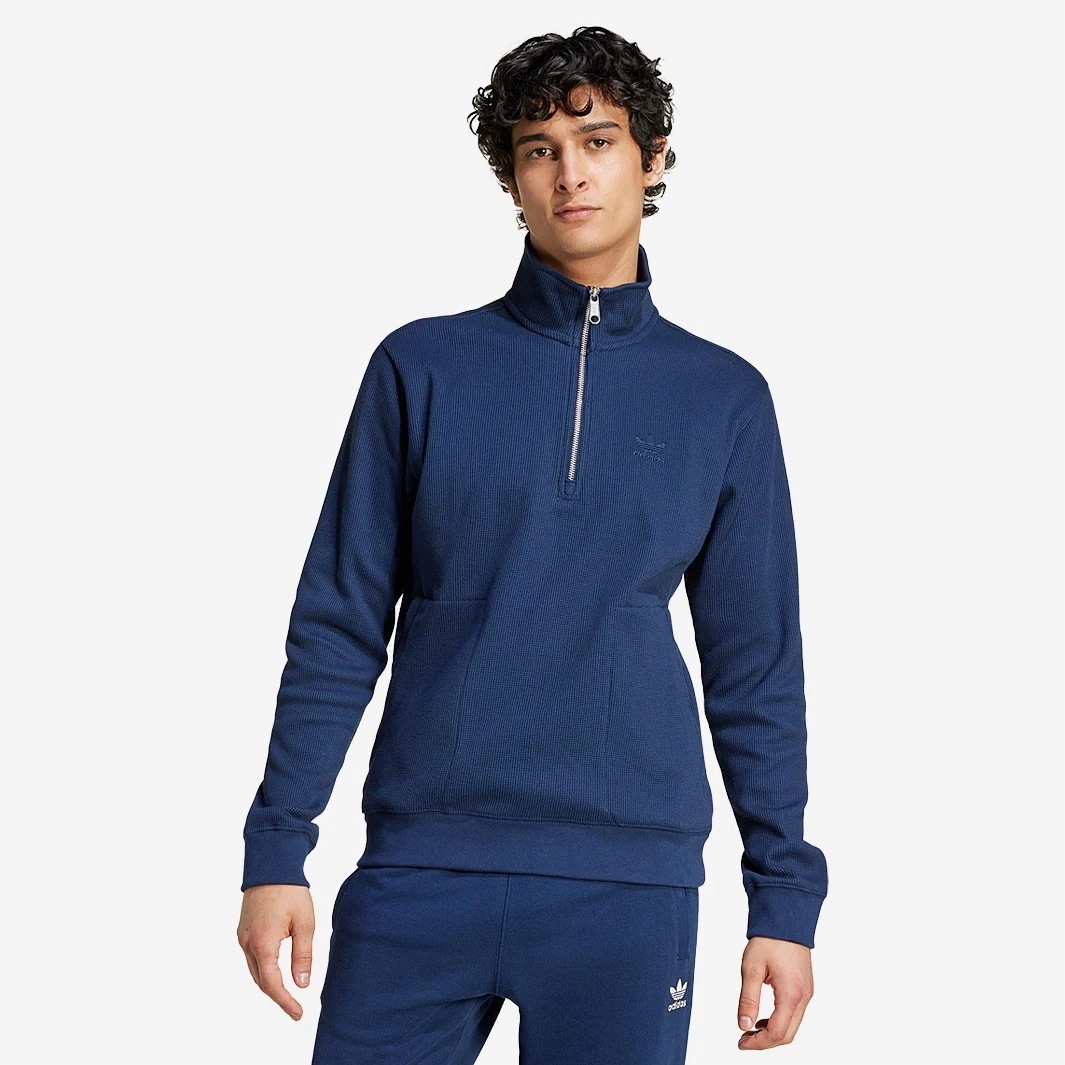 adidas Originals Essentials 1/2-Zip Night Indigo IY2299 velikost Xs
