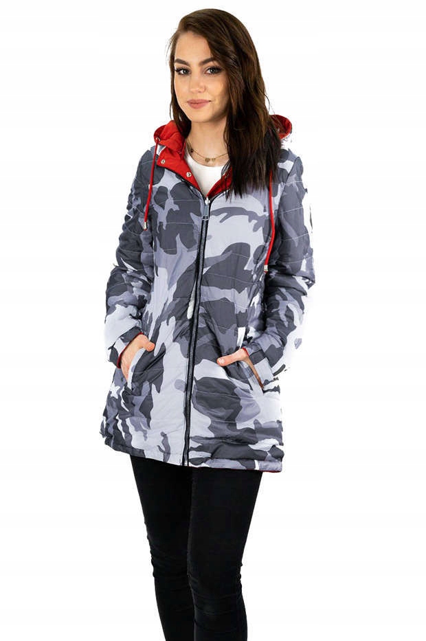 Oboustranná Bunda XW665X Červená/maskáčový XXL (44)