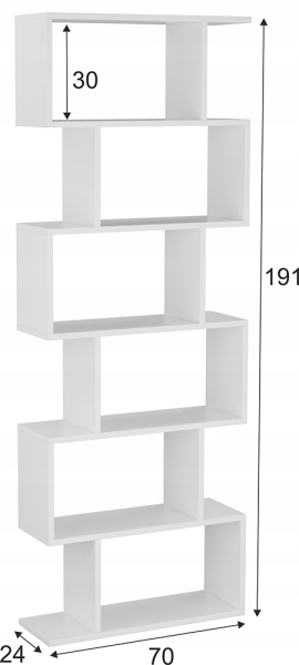 Regał Torino modułowy otwarty szafka biały Kolor mebla biały