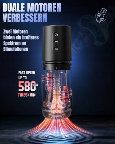 TAUARA Masturbator Dla Mężczyzn Z AI 3 Wkładki 10 Wibracji 10 Ssania — miniatura 4