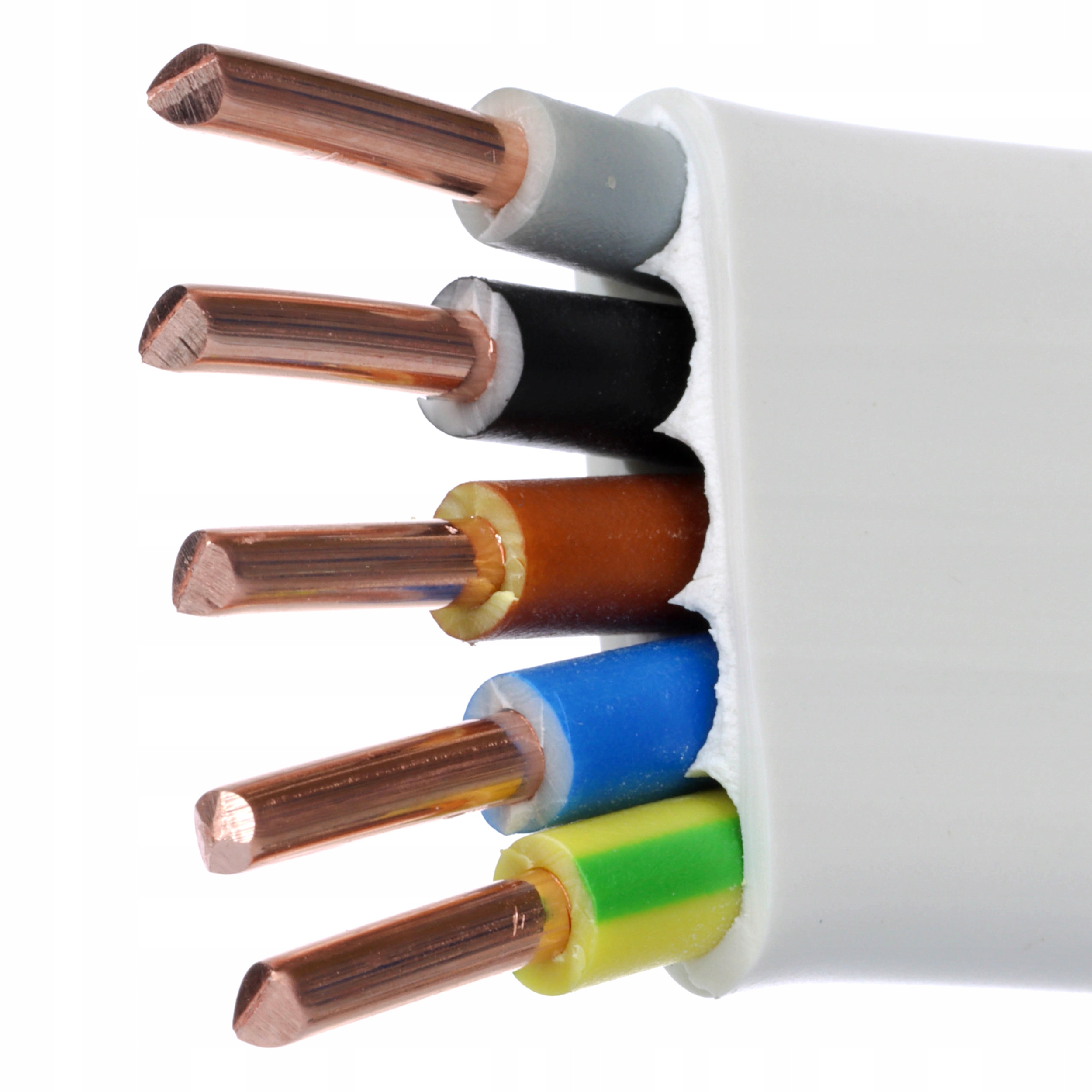 

Przewód instalacyjny Ydyp 5x4 mm 750V płaski Pl