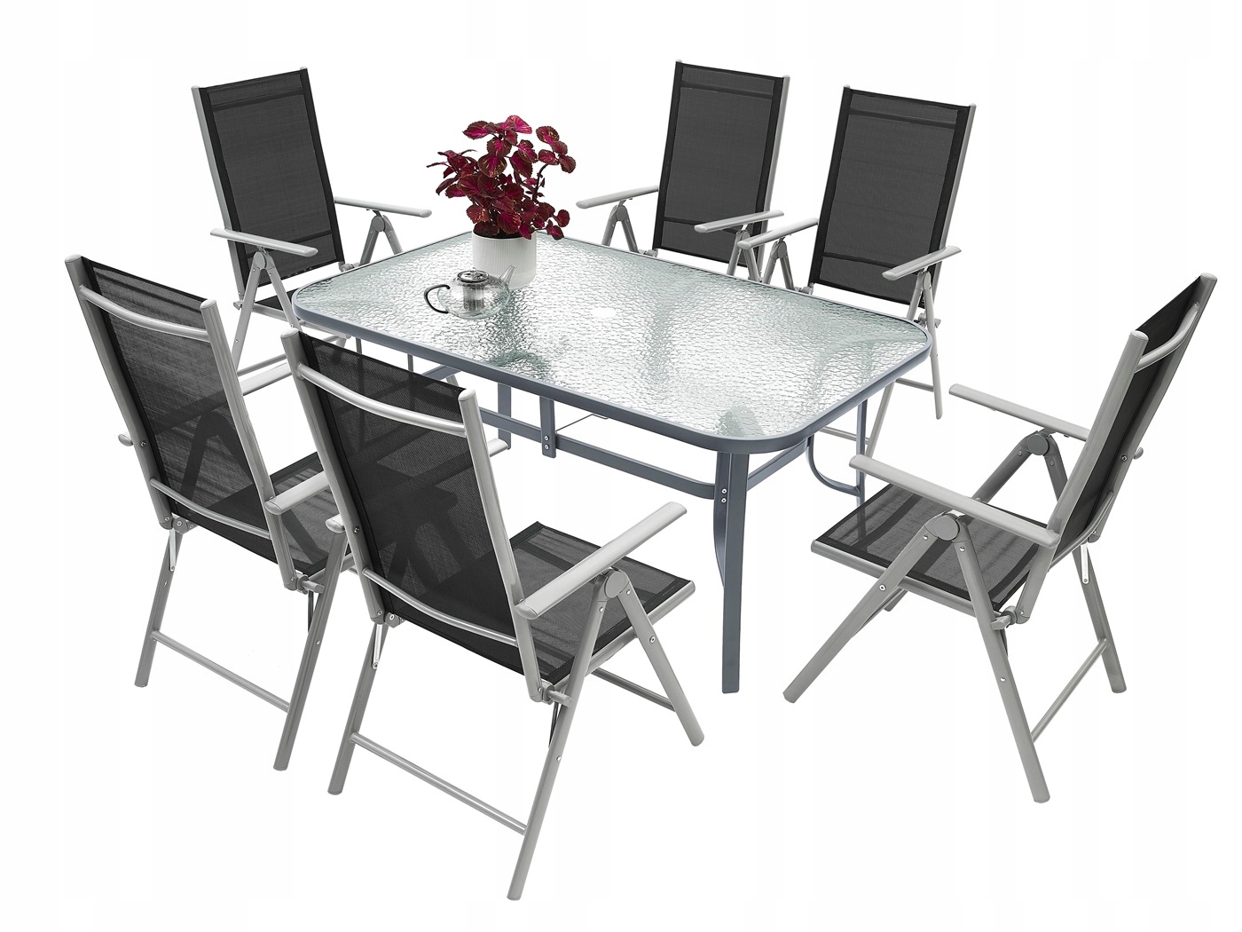 MEBLE OGRODOWE ZESTAW STÓŁ 6+1 NA TARAS BALKON Rodzaj stół i krzesła