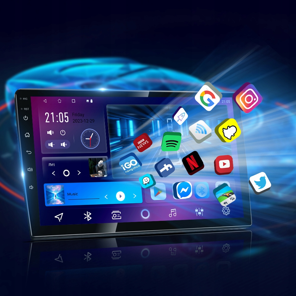 RADIO 2 DIN ANDROID 13 SKODA OCTAVIA 2 2004-2013 ANDROID AUTO CARPLAY 2/32G Rodzaje odtwarzanych nośników USB