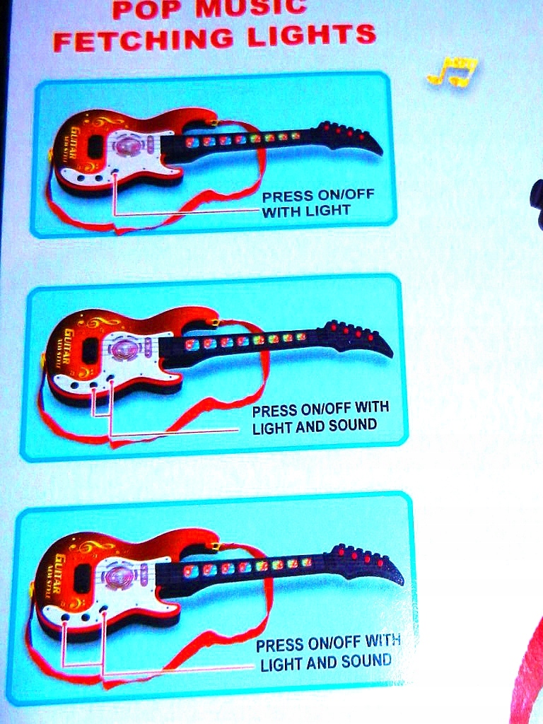 GITARA ELEKTRYCZNA dla dzieci EFEKT melodie STRUNY Rodzaj gitara elektryczna