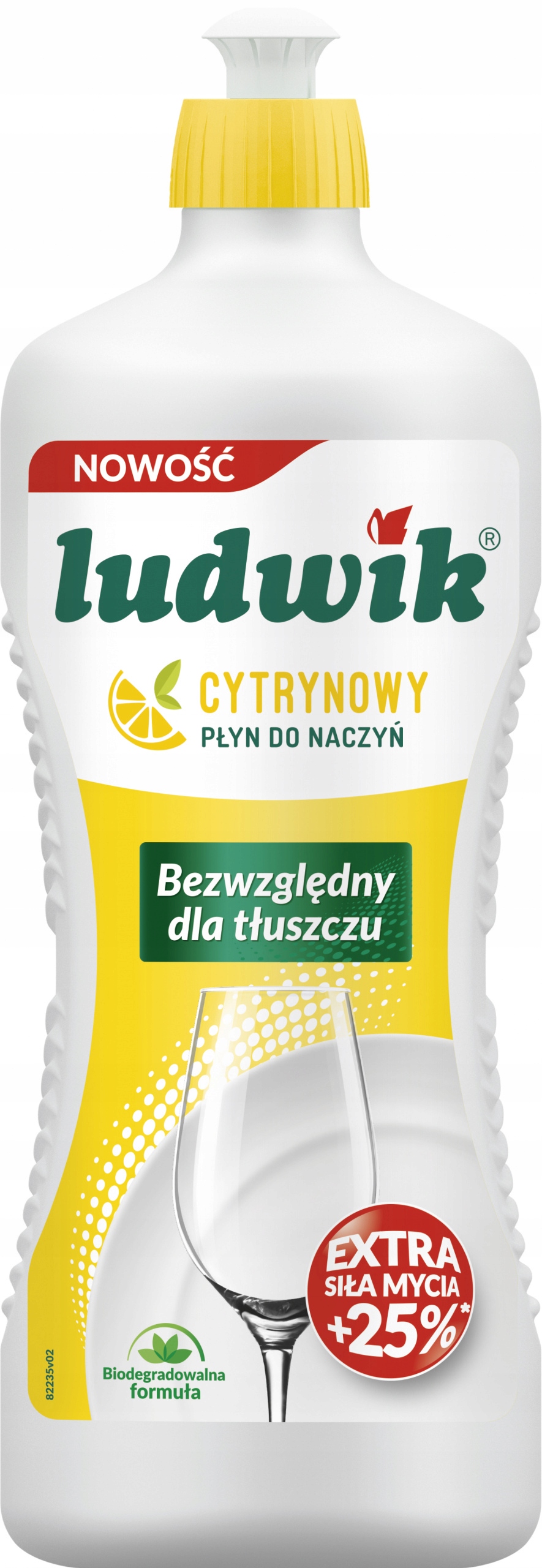 Levně 7X Ludwik Tekutý prostředek na mytí nádobí Citronový 900 g