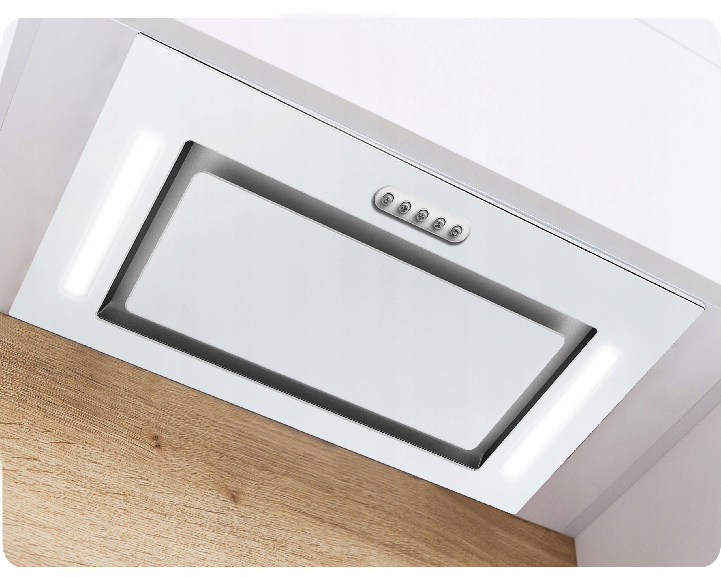 OKAP KUCHENNY PODSZAFKOWY SZKŁO LED 52cm BERDSEN Model BE-52A