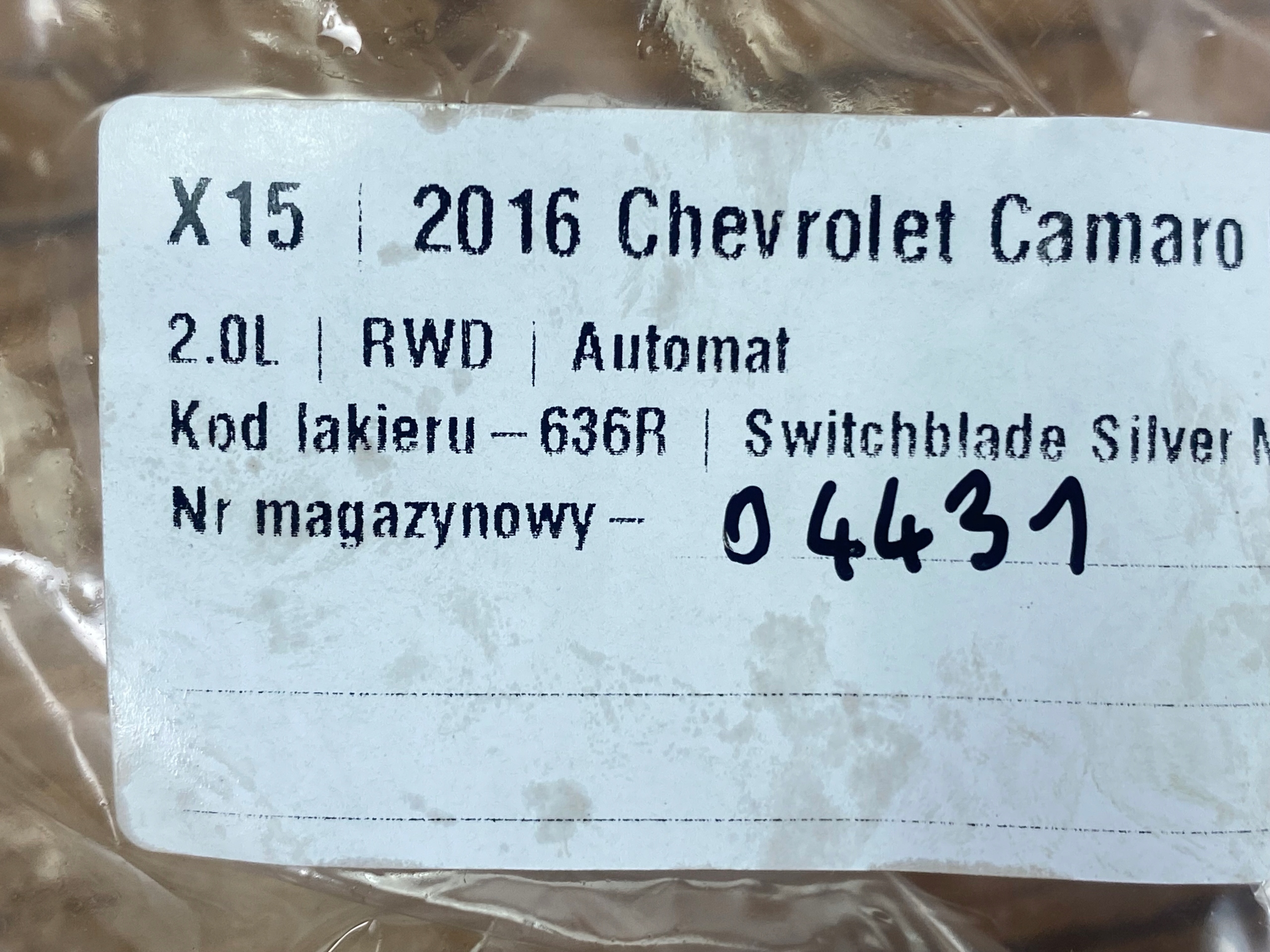 sensore Chevrolet Camaro 2016+ USA