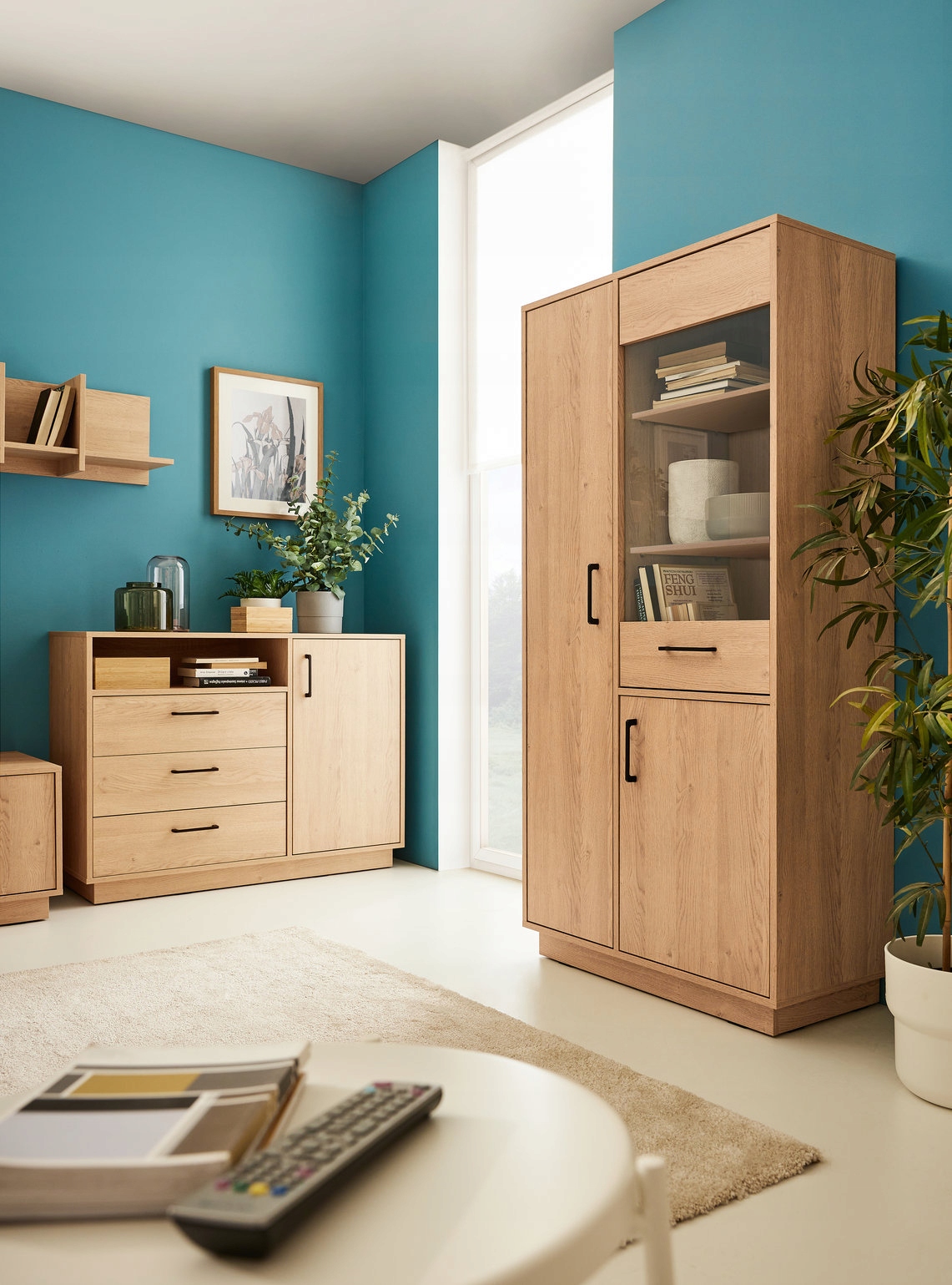 Półka 150 cm nad komodę do salonu tv SANTIAGO 12 Szerokość mebla 150 cm