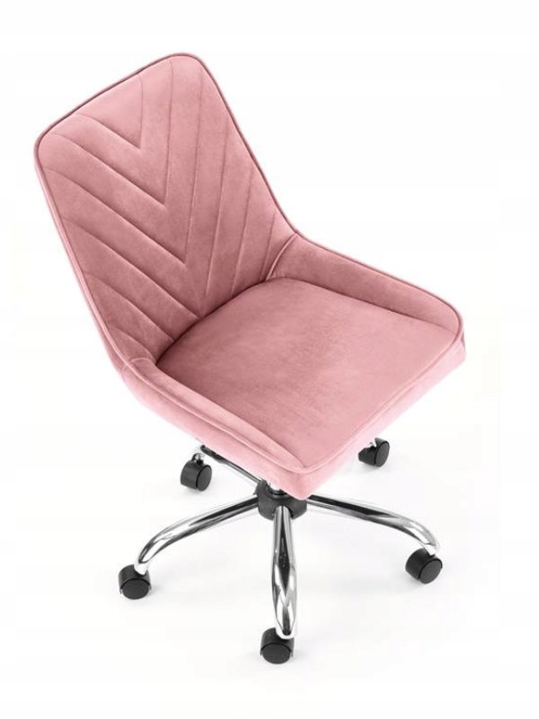 Zgrabne krzesło RICO obrotowe młodzieżowe- różowe