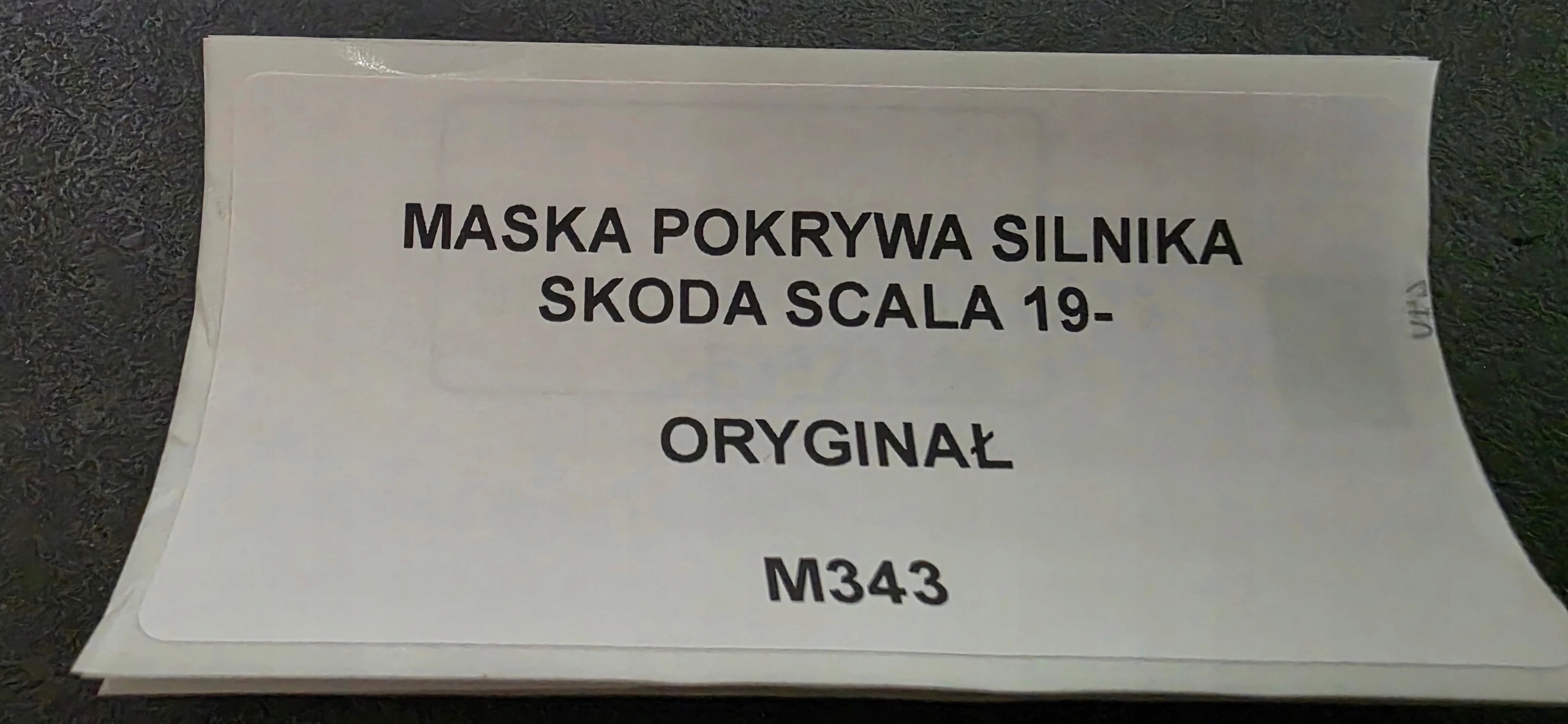 Cofano SKODA SCALA 19- Originale