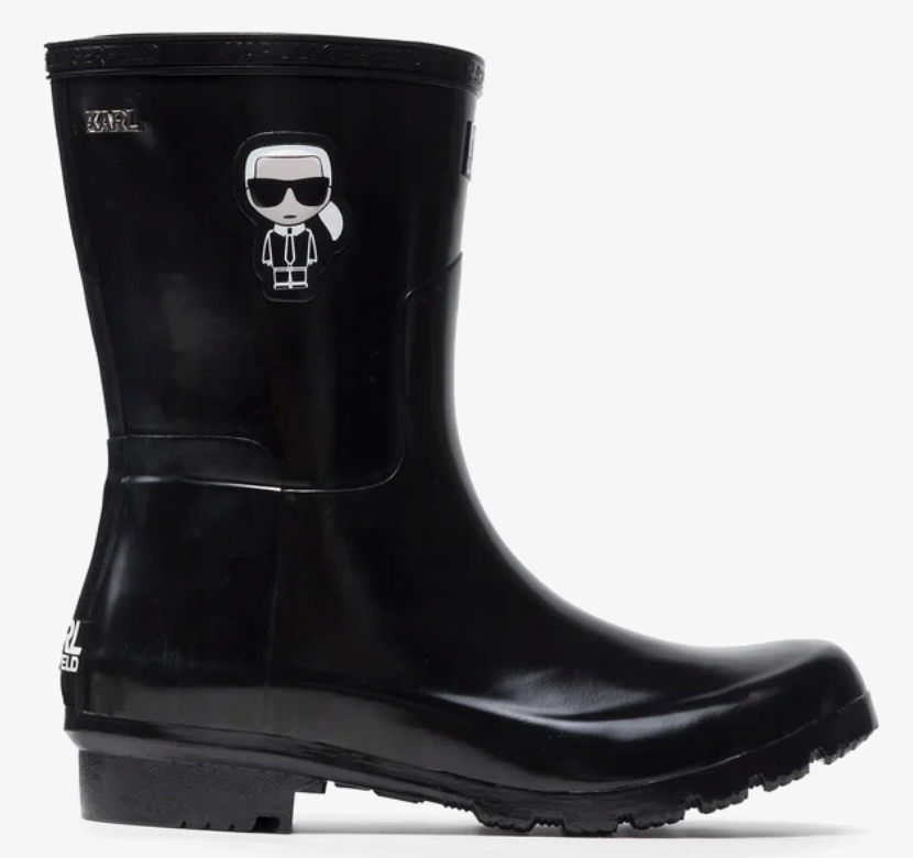 Karl Lagerfeld Holínky Ikonic Mid Hi Shine vel 38