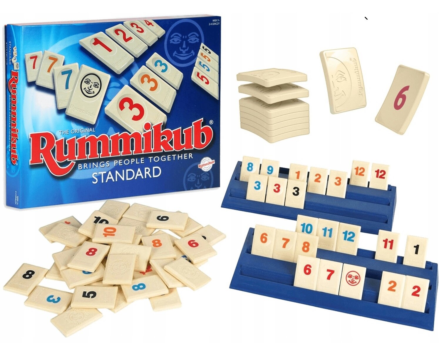 TMToys Rummikub Classic Kultowa gra dla całej rodziny na prezent dla dzieci Wiek gracza 5-7 lat 8-11 lat 12-14 lat 15-18 lat 18+