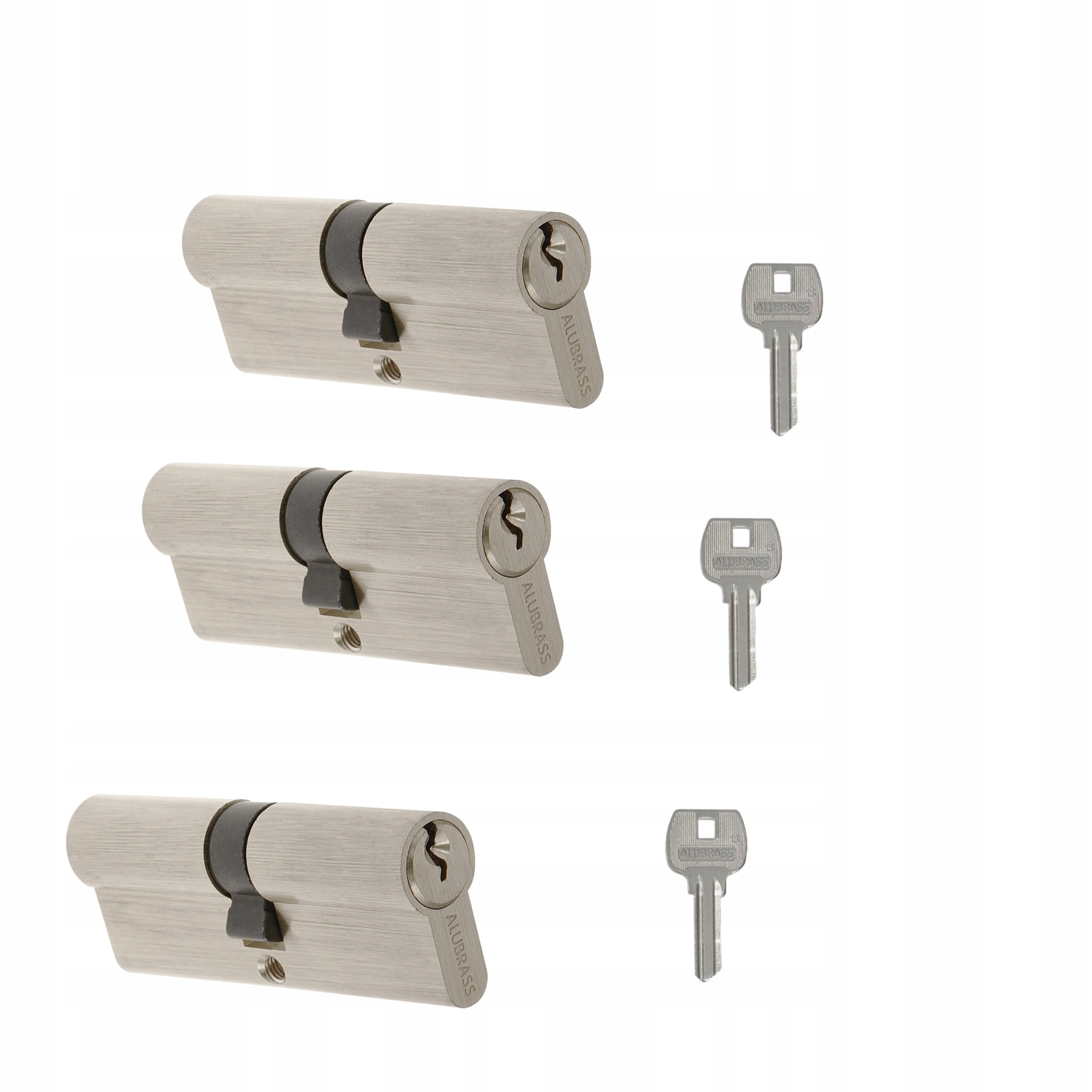 Vložka 30/40 nikl systém jednoho klíče 3 ks