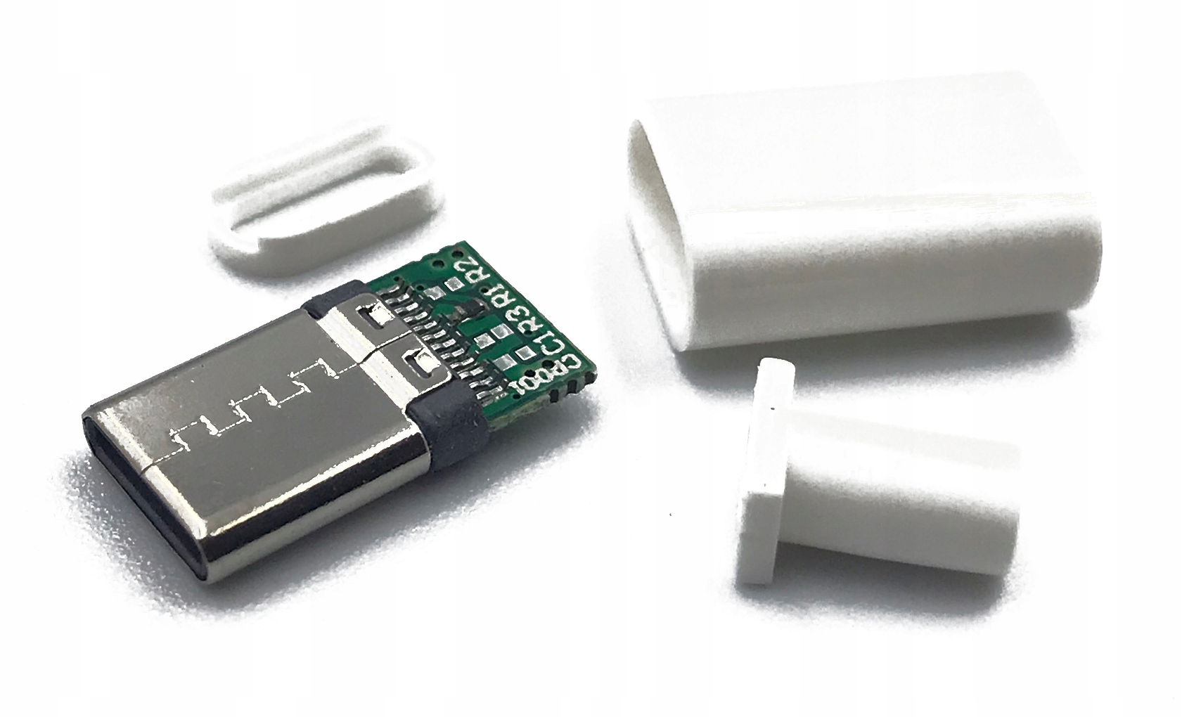 Wtyk USB typ C Wtyk USB C 3.1 biały