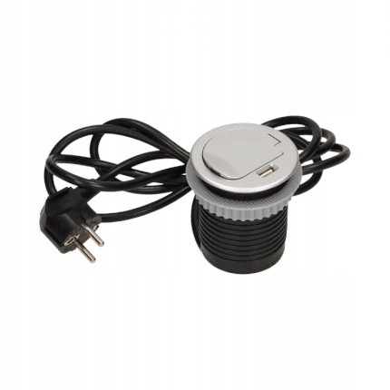 Nábytková Zásuvka Zapuštěná Do Desky Stolu S Usb