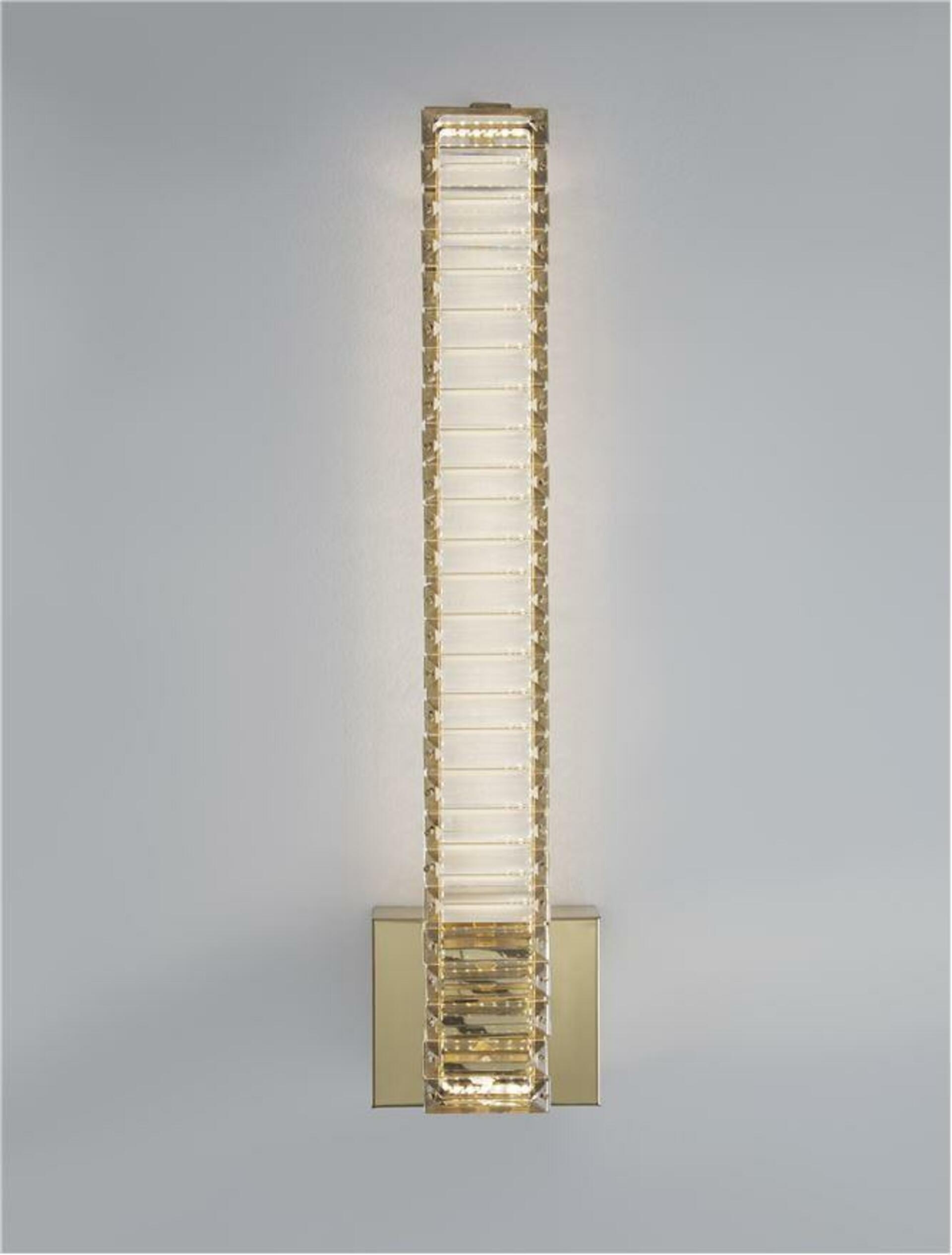 Nova Luce nástenné svietidlo Aurelia zlatý kov a krištáľ Led 19W 230V 3500K