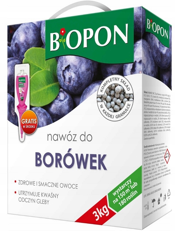 

Biopon nawóz granulat do Borówek kwasolubnych 3kg