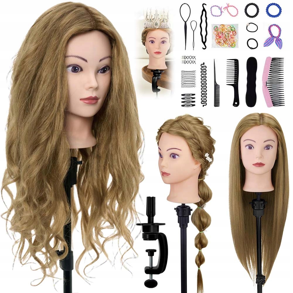 Kadeřnická Hlava Tréninková Hlava Pro Česání Kadeřník S Vlasovými Nástroji