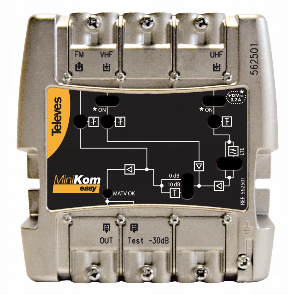 

Wzmacniacz MiniKom Televes Uhf/vhf/fm 562501