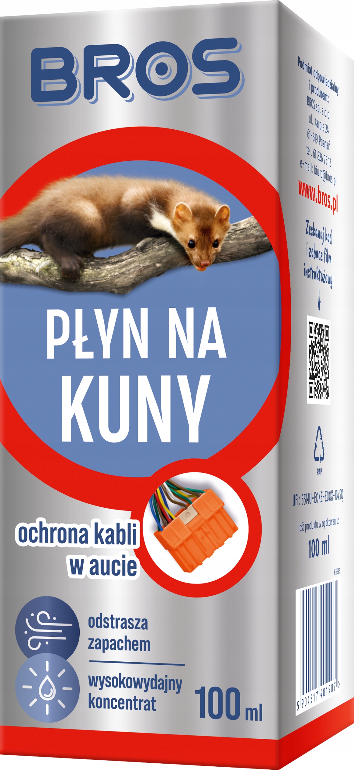 BROS płyn środek na kuny odstraszacz kun ochrona kabli