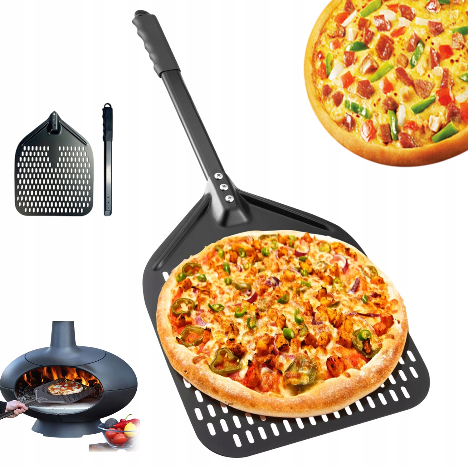 Hliníková Špachtle Na Pizzu, Lehká, Hliníková S Nepřilnavou Povrchovou Úpravou