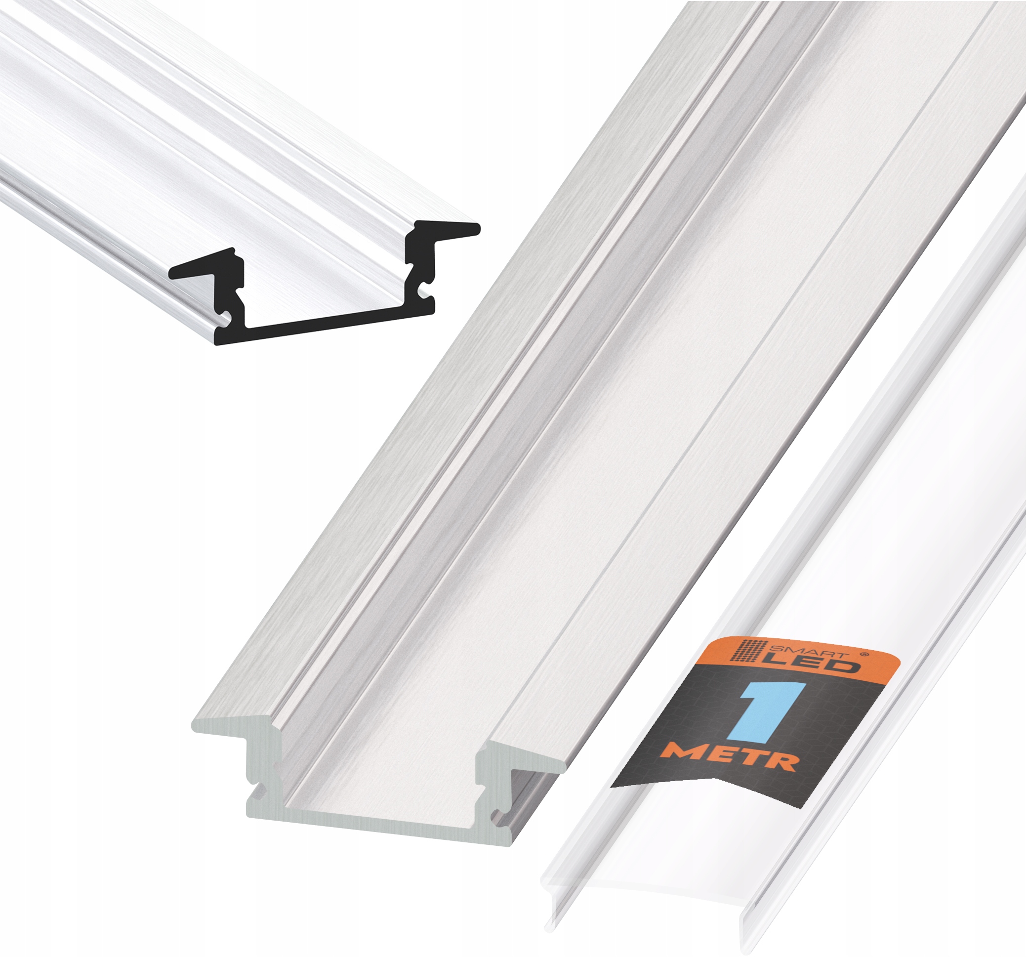 

Profil Led do Taśma Srebrny Klosz Transparent 1M