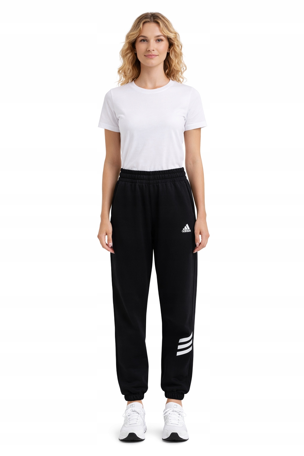Adidas Černé Tepláky S Bílým Logem A Lampasy S I3C