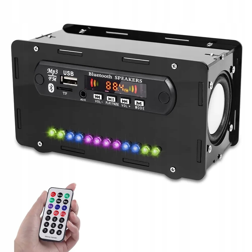 Reproduktor s Bt Přehrávač MP3, Rádio Spektrum DiY Kit Black