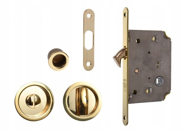 Zámek pro posuvné dveře s kováním Wc toaleta mosaz