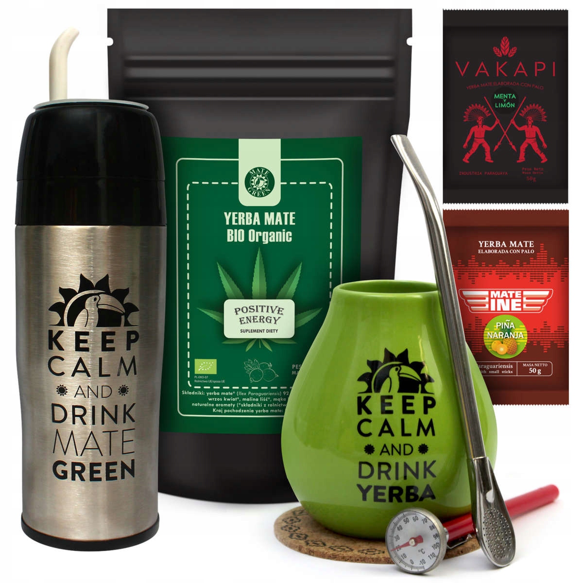 Levně Zvětšená sada Yerba Mate 500 g Organic Energy příslušenství Yerbomos