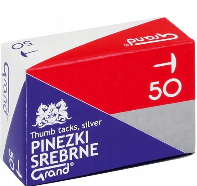 

Pinezki klasyczne Grand 50szt. srebrne