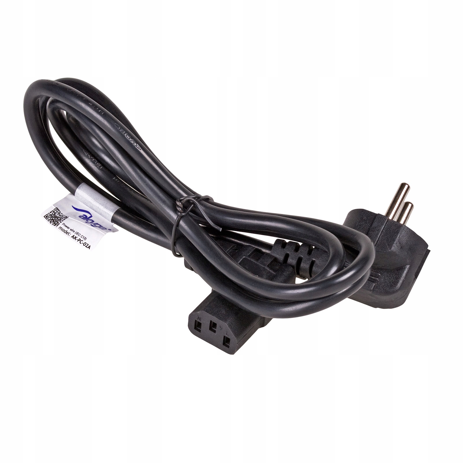 AKYGA Kabel zasilający kątowy Akyga AK-PC-02A CCA 3x0.5mm² CEE 7/7 / IEC C13 1.5 m — 4