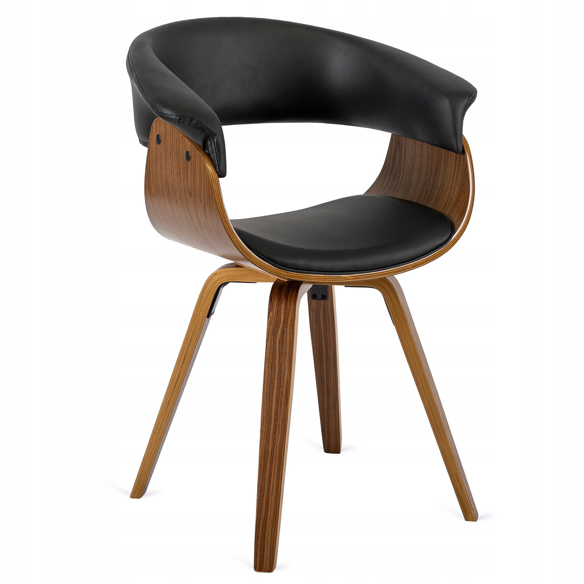 Kuchyňská ohýbací židle do obývacího pokoje Jídelna Ekokůže Černá Ohio