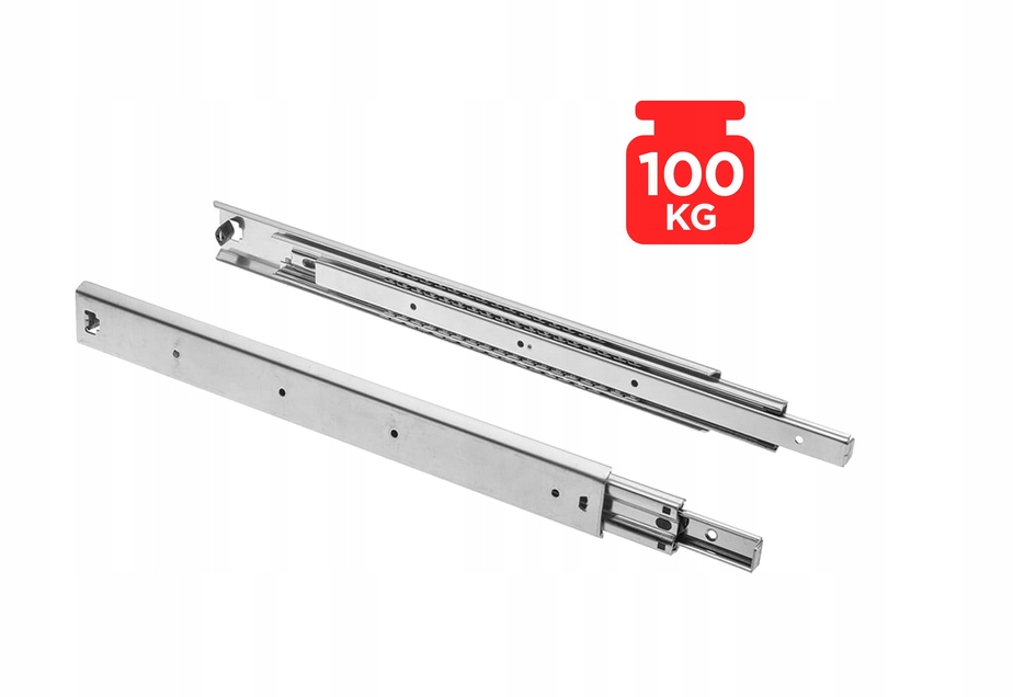 Prowadnica kulkowa GTV L1100 mm,H53 mm,pełny wysuw