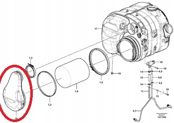 NOWA ORYGINALNA OSLONA filtra DPF VOLVO RENAULT e6 Car type Trucks Buses