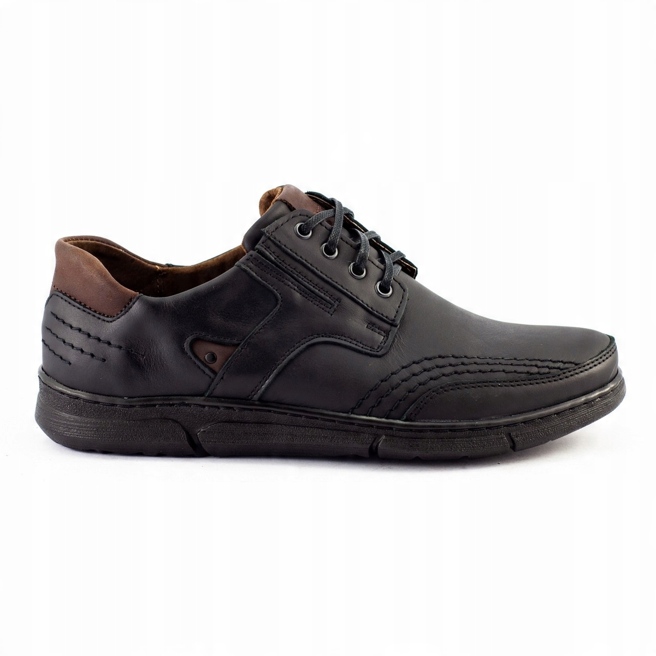

Buty Casual Męskie Skóra Polskie J55 Czarny 42