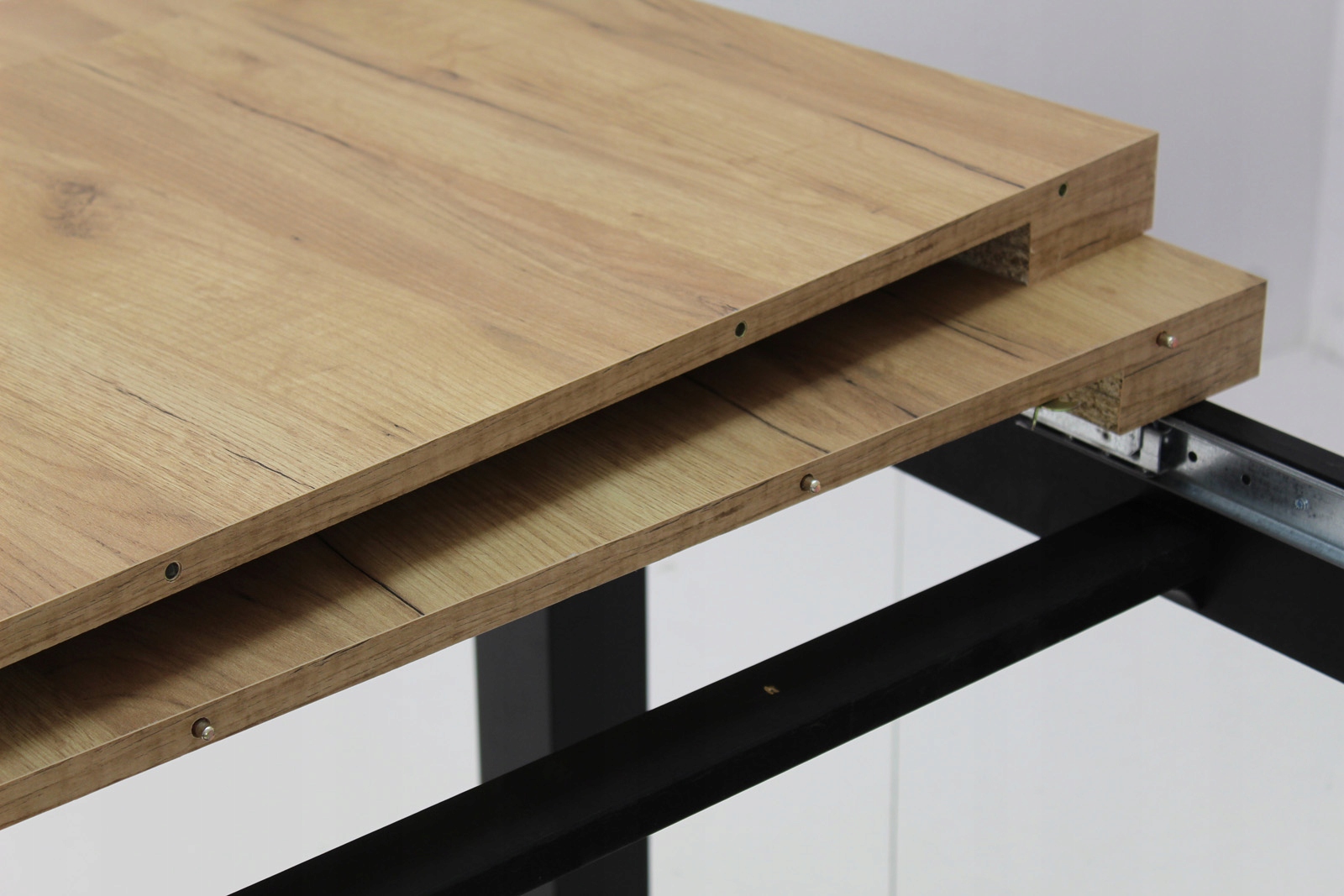 ZESTAW DO JADALNI Stół plus 8 krzeseł Z EKOSKÓRY Kolor blatu dąb craft